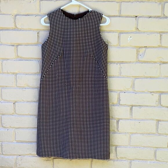 Take 50% OFF- ISAAC MIZRAHI Brown polka-dot mini dress, Size-2 - Picture 1 of 5